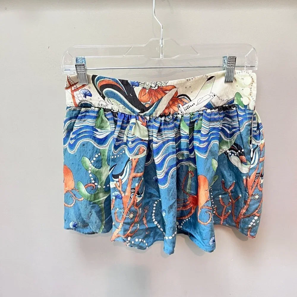 Eryn Brinie Anthropologie Ocean‎ Theme Skirt- Size Small